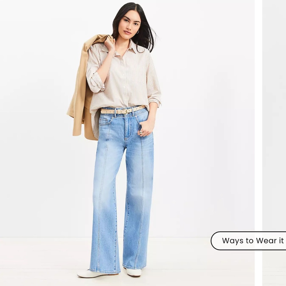 LOFT Light Blue Flare Jeans